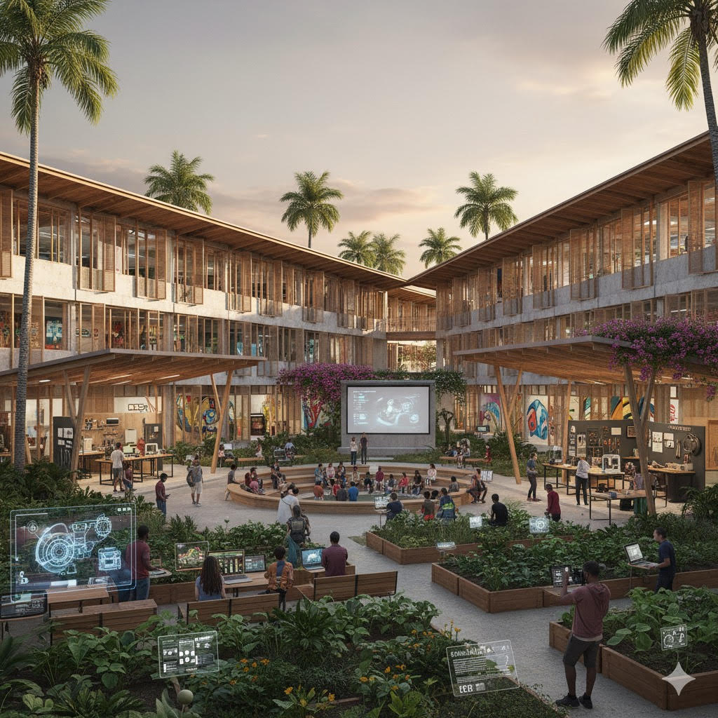 Reimagined school courtyard